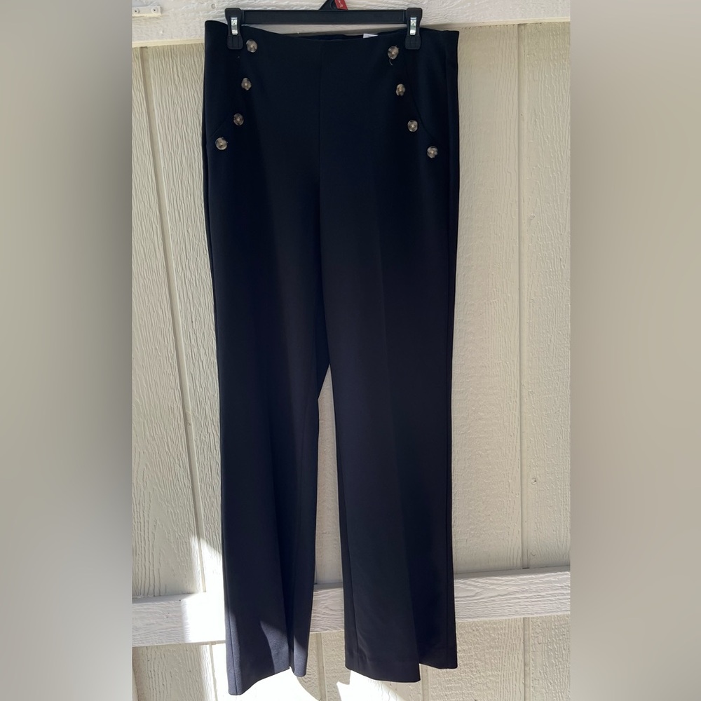 Express Black women’s Dress Pants with Button Detail and fare